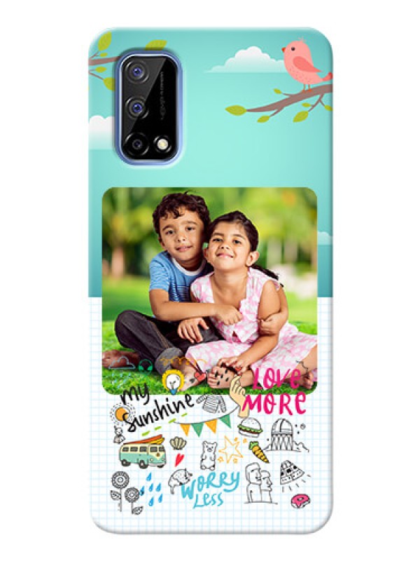Custom Narzo 30 Pro 5G phone cases online: Doodle love Design