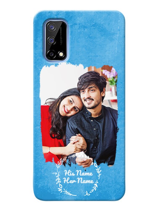 Custom Narzo 30 Pro 5G custom mobile cases: Blue Color Vintage Design