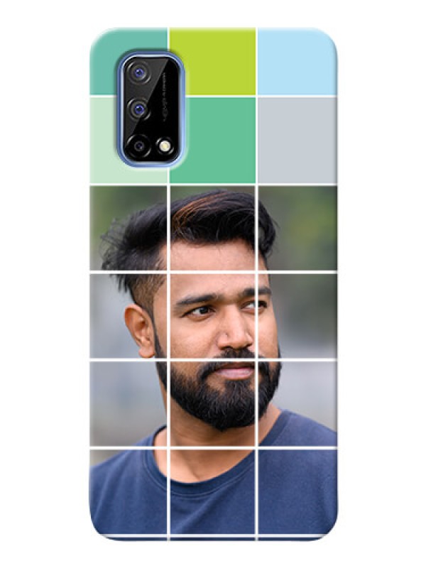 Custom Narzo 30 Pro 5G personalised phone covers with white box pattern 