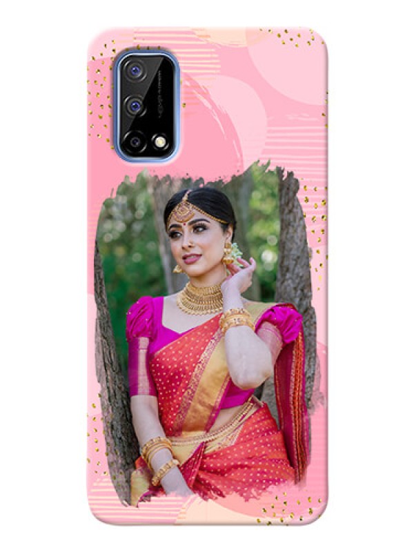 Custom Narzo 30 Pro 5G Phone Covers for Girls: Gold Glitter Splash Design