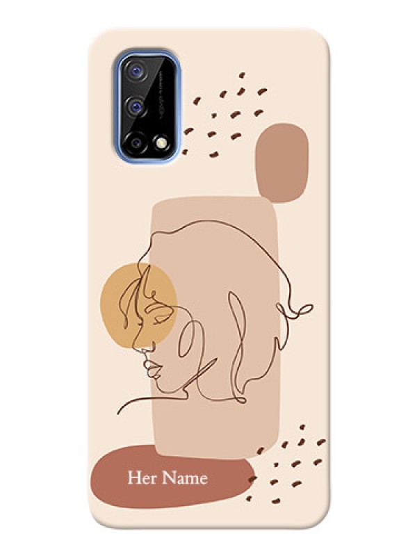 Custom Realme Narzo 30 Pro 5G Custom Phone Covers: Calm Woman line art Design