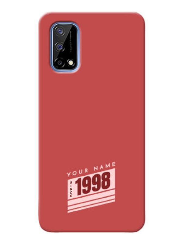 Custom Realme Narzo 30 Pro 5G Phone Back Covers: Red custom year of birth Design