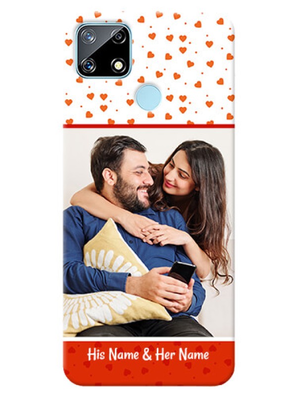 Custom Narzo 30A Phone Back Covers: Orange Love Symbol Design