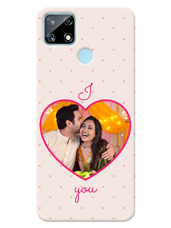 Custom Narzo 30A Personalized Mobile Covers: Heart Shape Design