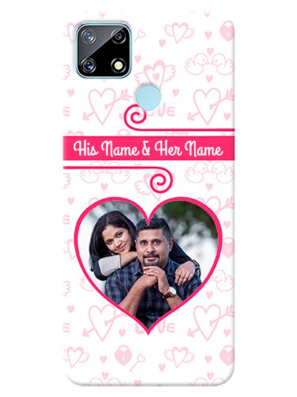 Custom Narzo 30A Personalized Phone Cases: Heart Shape Love Design