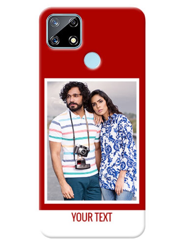 Custom Narzo 30A mobile phone covers: Simple Red Color Design