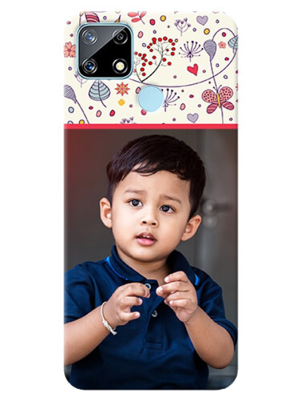Custom Narzo 30A phone back covers: Premium Floral Design
