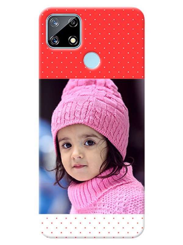Custom Narzo 30A personalised phone covers: Red Pattern Design