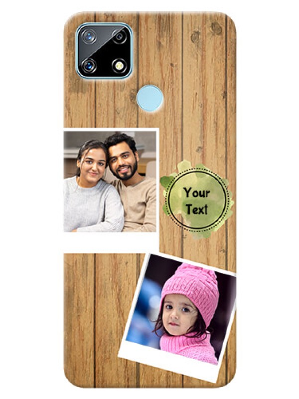 Custom Narzo 30A Custom Mobile Phone Covers: Wooden Texture Design