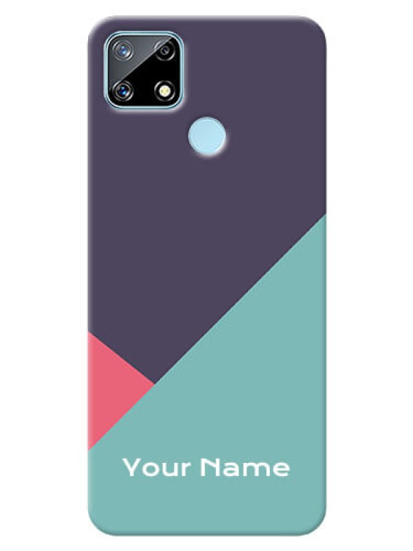 Custom Realme Narzo 30A Custom Phone Cases: Tri Color abstract Design