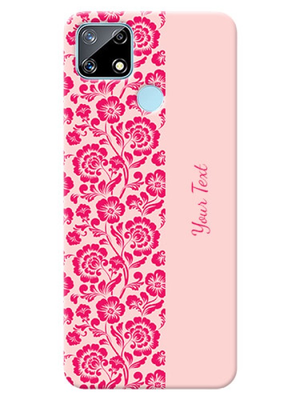 Custom Realme Narzo 30A Phone Back Covers: Attractive Floral Pattern Design