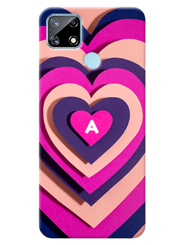 Custom Realme Narzo 30A Custom Mobile Case with Cute Heart Pattern Design