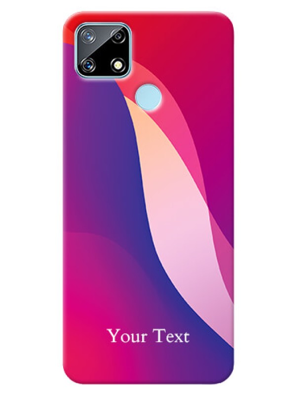 Custom Realme Narzo 30A Mobile Back Covers: Digital abstract Overlap Design
