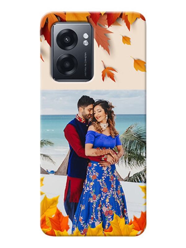 Custom Narzo 50 5G Mobile Phone Cases: Autumn Maple Leaves Design