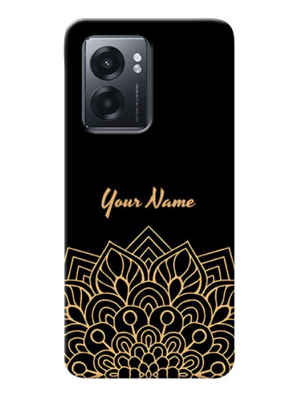 Custom Realme Narzo 50 5G Back Covers: Golden mandala Design