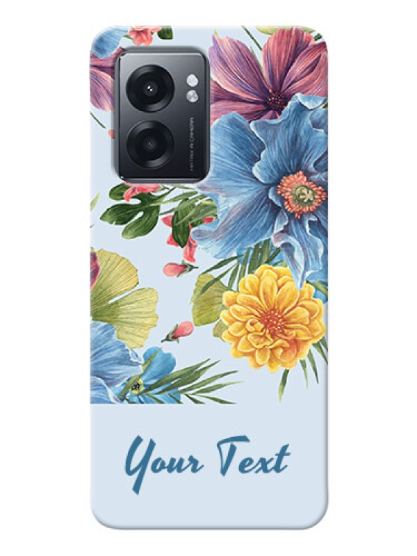 Custom Realme Narzo 50 5G Custom Phone Cases: Stunning Watercolored Flowers Painting Design