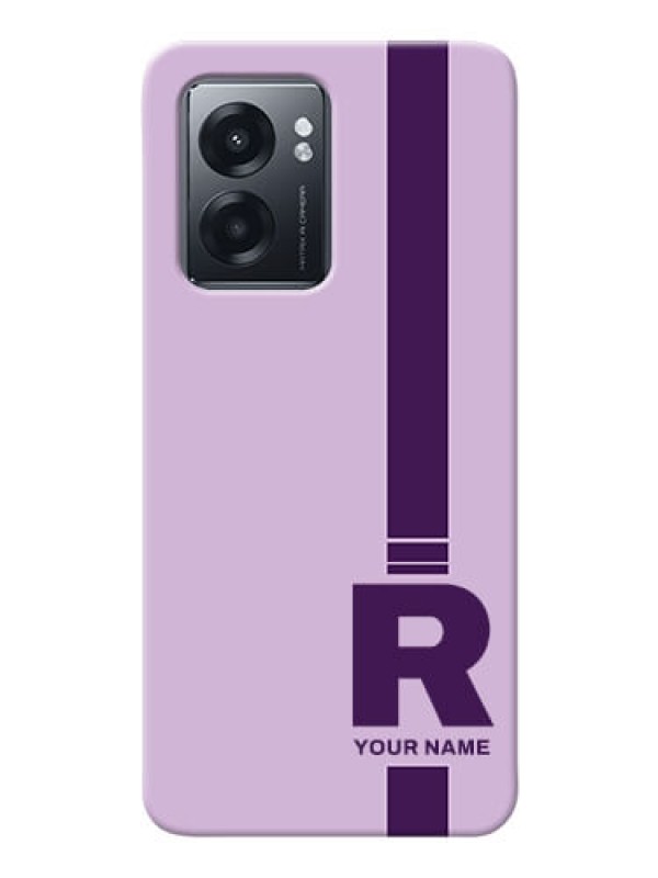 Custom Realme Narzo 50 5G Custom Phone Covers: Simple dual tone stripe with name Design