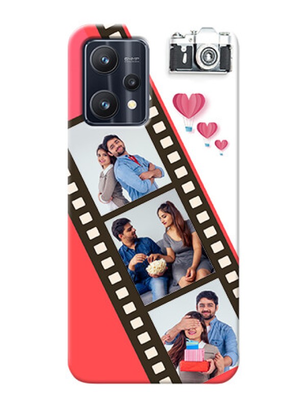 Custom Narzo 50 Pro custom phone covers: 3 Image Holder with Film Reel