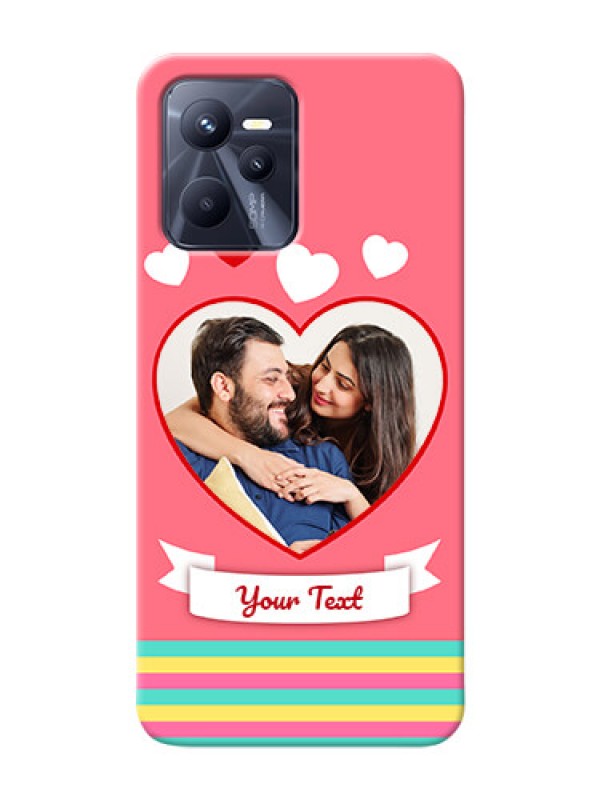 Custom Narzo 50A Prime Personalised mobile covers: Love Doodle Design