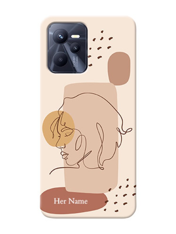 Custom Realme Narzo 50A Prime Custom Phone Covers: Calm Woman line art Design