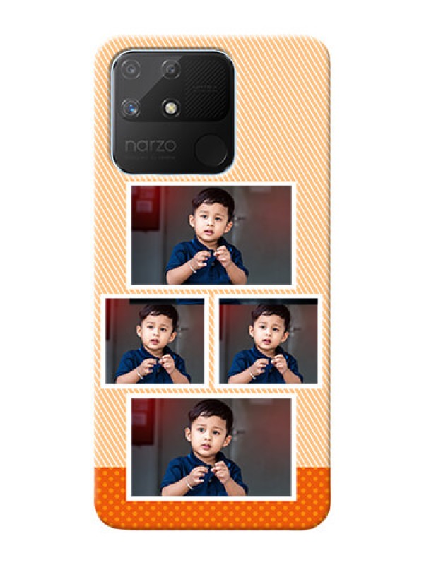 Custom Realme Narzo 50A Mobile Back Covers: Bulk Photos Upload Design