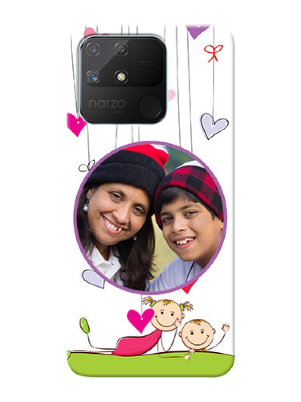 Custom Realme Narzo 50A Mobile Cases: Cute Kids Phone Case Design