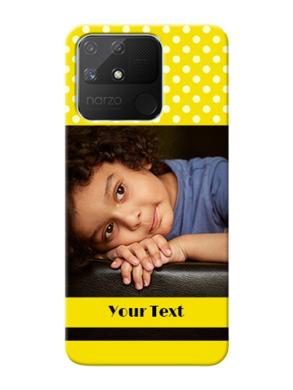 Custom Realme Narzo 50A Custom Mobile Covers: Bright Yellow Case Design