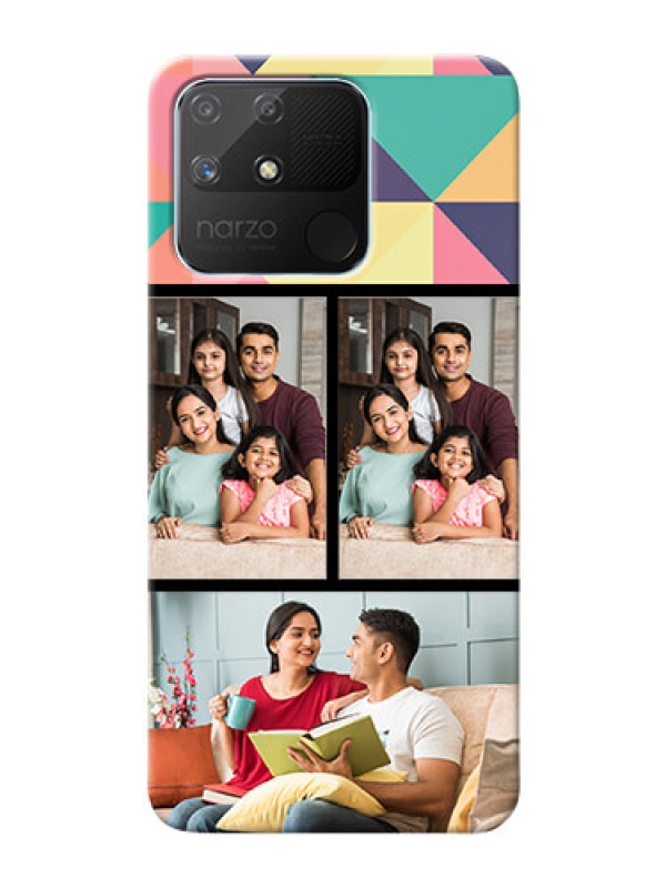 Custom Realme Narzo 50A personalised phone covers: Bulk Pic Upload Design