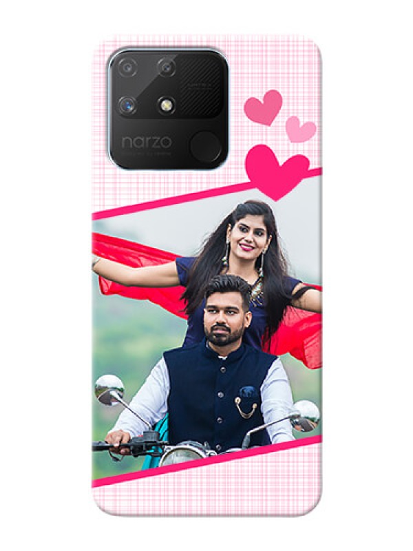 Custom Realme Narzo 50A Personalised Phone Cases: Love Shape Heart Design