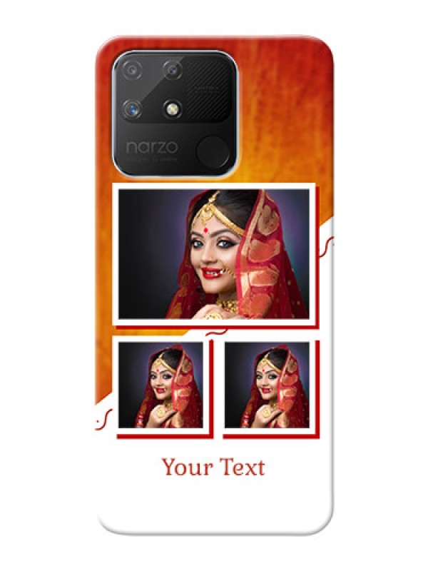Custom Realme Narzo 50A Personalised Phone Cases: Wedding Memories Design