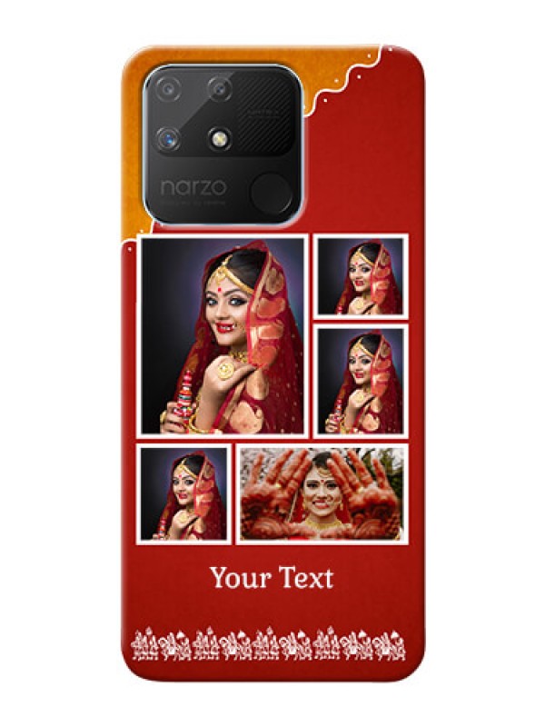 Custom Realme Narzo 50A customized phone cases: Wedding Pic Upload Design
