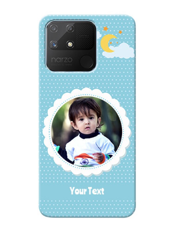 Custom Realme Narzo 50A mobile cases online: violet Pattern Design