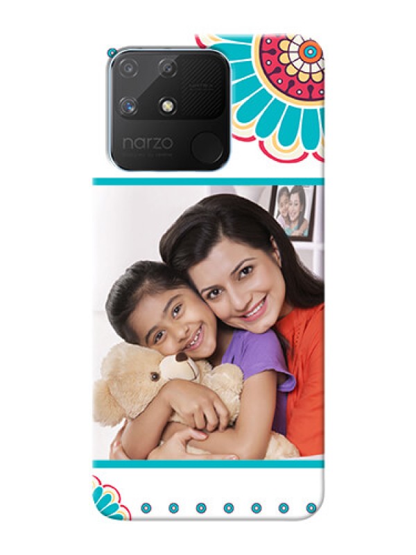 Custom Realme Narzo 50A custom mobile phone cases: Flower Design