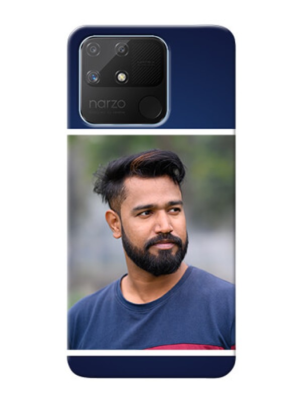 Custom Realme Narzo 50A Mobile Cases: Simple Royal Blue Design