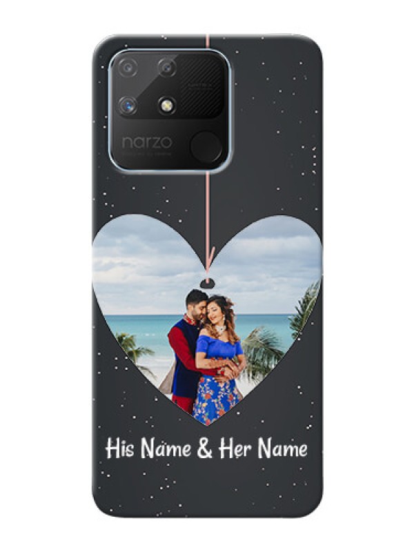 Custom Realme Narzo 50A custom phone cases: Hanging Heart Design