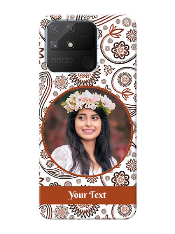 Custom Realme Narzo 50A phone cases online: Abstract Floral Design