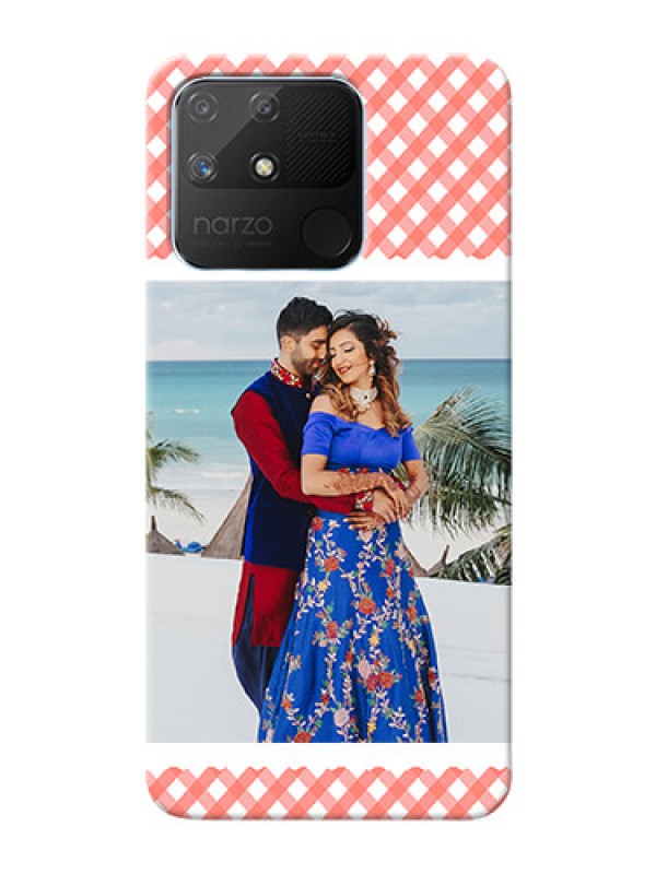 Custom Realme Narzo 50A custom mobile cases: Pink Pattern Design