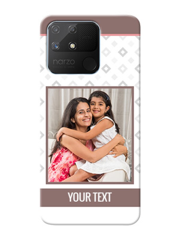 Custom Realme Narzo 50A custom back covers: Simple Diamond Design