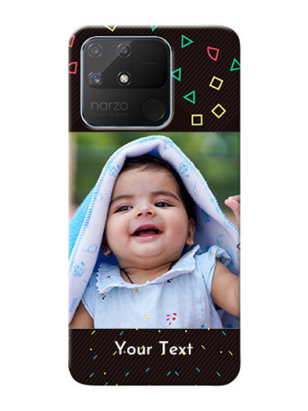 Custom Realme Narzo 50A custom mobile cases with confetti birthday design