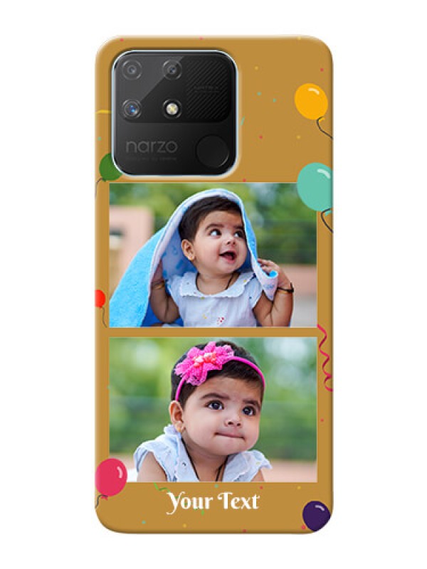 Custom Realme Narzo 50A Phone Covers: Image Holder with Birthday Celebrations Design