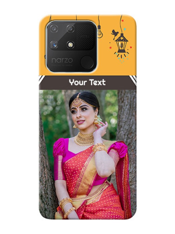 Custom Realme Narzo 50A custom back covers with Family Picture and Icons 