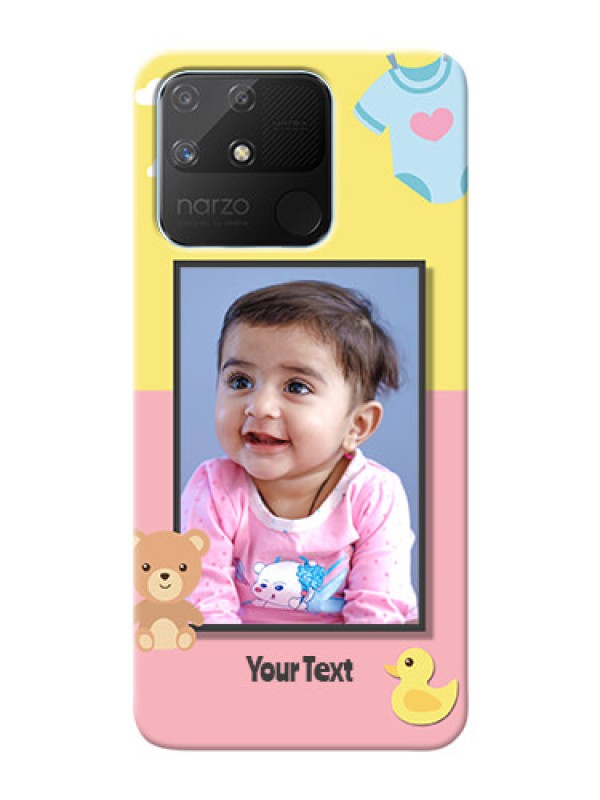 Custom Realme Narzo 50A Back Covers: Kids 2 Color Design