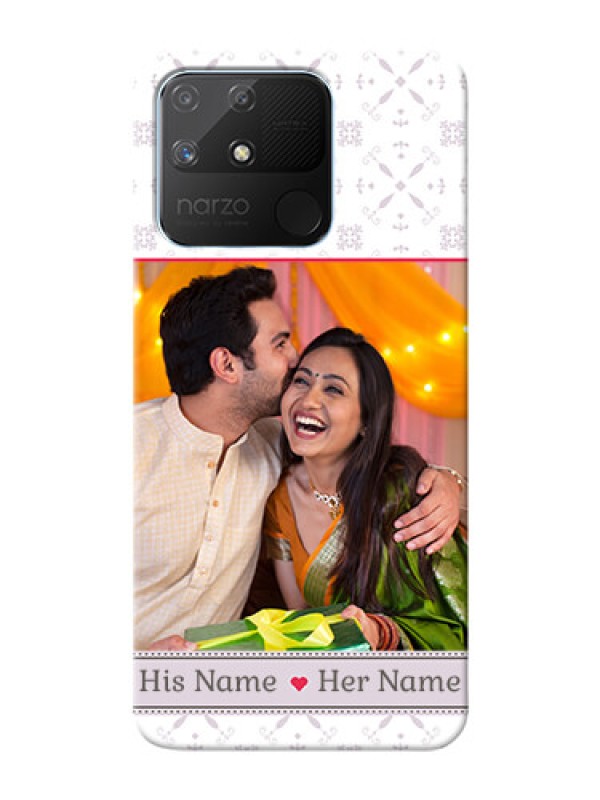 Custom Realme Narzo 50A Phone Cases with Photo and Ethnic Design