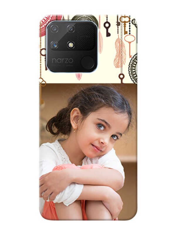 Custom Realme Narzo 50A Phone Back Covers: Boho Style Design