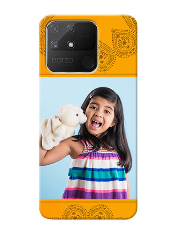 Custom Realme Narzo 50A custom mobile back covers: Photo Wedding Design