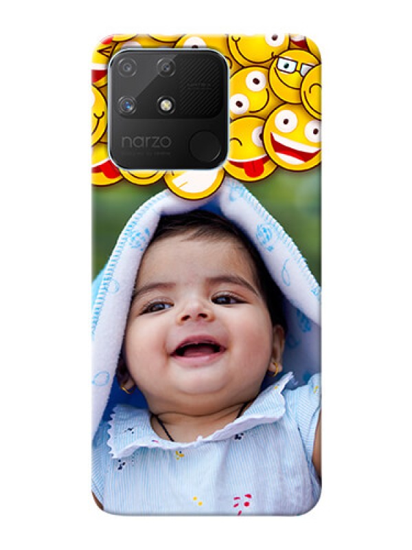 Custom Realme Narzo 50A Custom Phone Cases with Smiley Emoji Design
