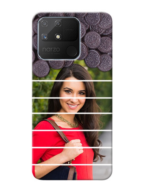 Custom Realme Narzo 50A Custom Mobile Covers with Oreo Biscuit Design