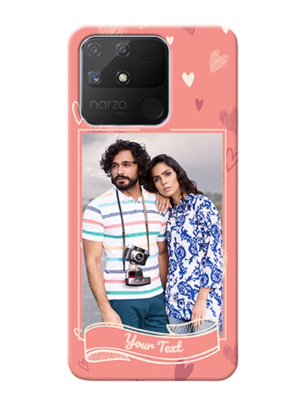 Custom Realme Narzo 50A custom mobile phone cases: love doodle art Design