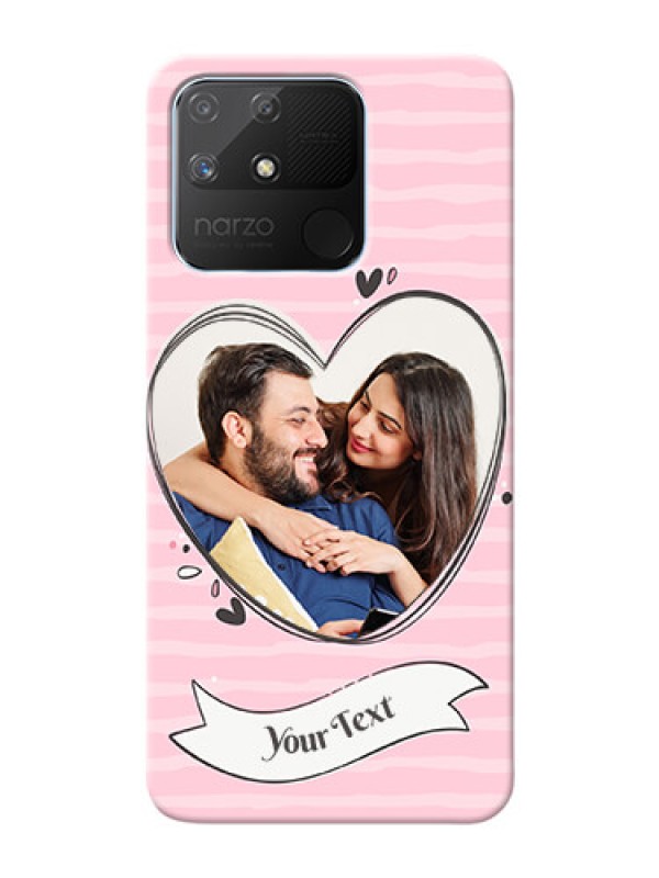 Custom Realme Narzo 50A custom mobile phone covers: Vintage Heart Design