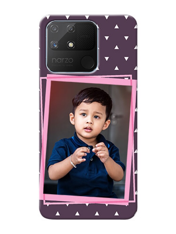 Custom Realme Narzo 50A Phone Cases: Triangle Pattern Dotted Design